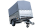 Pkw Anhänger 750 kg ungebremst Garden Trailer 201 KIPP mit zusätzlichen Bordwänden, Stützrad, Hochplane und Hochspriegel-Neu