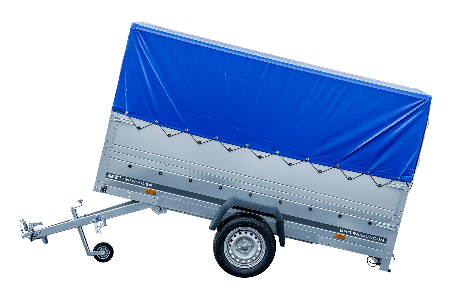 Pkw Anhänger Garden Trailer 264 KIPP mit Stützrad, zusätzlichen Bordwänden, Hochplane und Hochspriegel-Neu