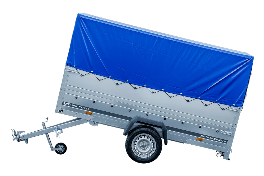 Pkw Anhänger Garden Trailer 264 KIPP mit Stützrad, zusätzlichen Bordwänden, Hochplane und Hochspriegel-Neu