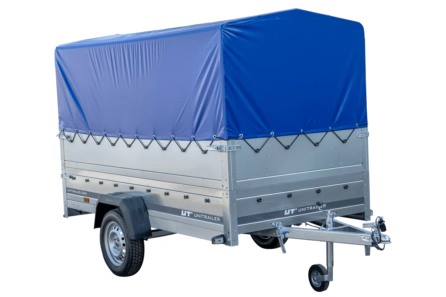 Pkw Anhänger Garden Trailer 264 KIPP mit Stützrad, zusätzlichen Bordwänden, Hochplane und Hochspriegel-Neu