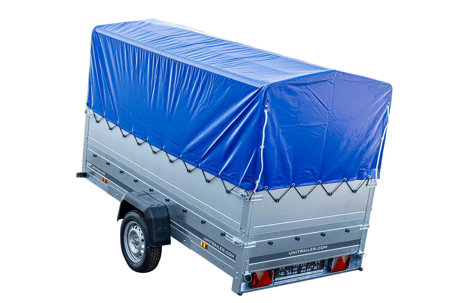 Pkw Anhänger Garden Trailer 264 KIPP mit Stützrad, zusätzlichen Bordwänden, Hochplane und Hochspriegel-Neu