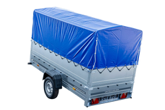 Pkw Anhänger Garden Trailer 264 KIPP mit Stützrad, zusätzlichen Bordwänden, Hochplane und Hochspriegel-Neu