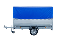 Pkw Anhänger Garden Trailer 264 KIPP mit Stützrad, zusätzlichen Bordwänden, Hochplane und Hochspriegel-Neu