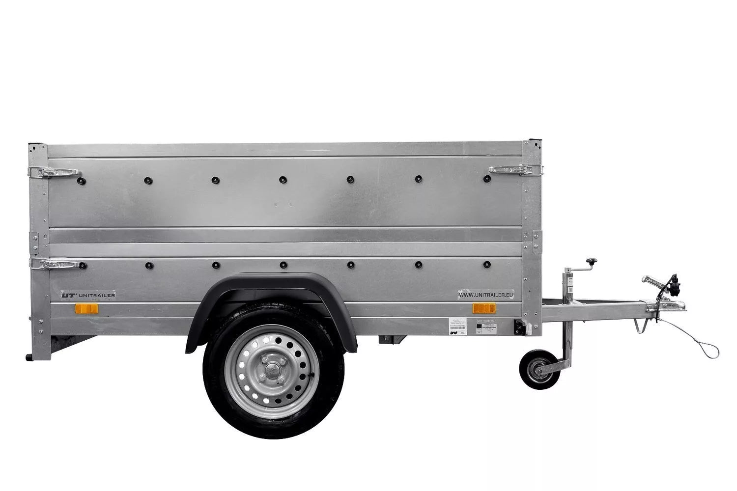 Pkw Anhänger Kipper 230×125 Garden Trailer 230 KIPP Unitrailer 750 kg mit Stützrad und zusätzlichen Bordwänden-Neu