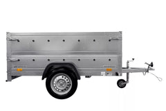 Pkw Anhänger Kipper 230×125 Garden Trailer 230 KIPP Unitrailer 750 kg mit Stützrad und zusätzlichen Bordwänden-Neu