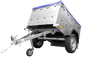 Pkw Anhänger Neu Garden Trailer 150 KIPP mit zusätzlichen Bordwänden, Stützrad und blauer Flachplane-Neu