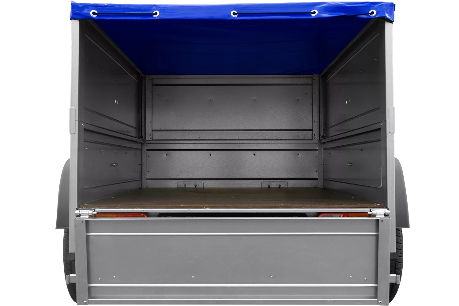 Pkw Anhänger Neu Garden Trailer 150 KIPP mit zusätzlichen Bordwänden, Stützrad und blauer Flachplane-Neu