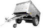 Pkw Anhänger Neu Garden Trailer 150 KIPP mit zusätzlichen Bordwänden, Stützrad und grauer Flachplane-Neu