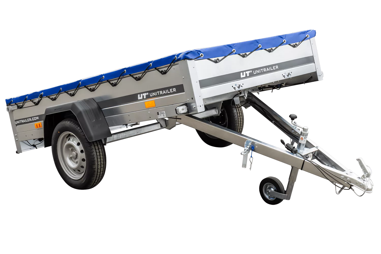 Pkw-Kippanhänger Garden Trailer 230 KIPP [230 cm x 125 cm] mit Flachplane, Stützrad und Planenträger-Neu