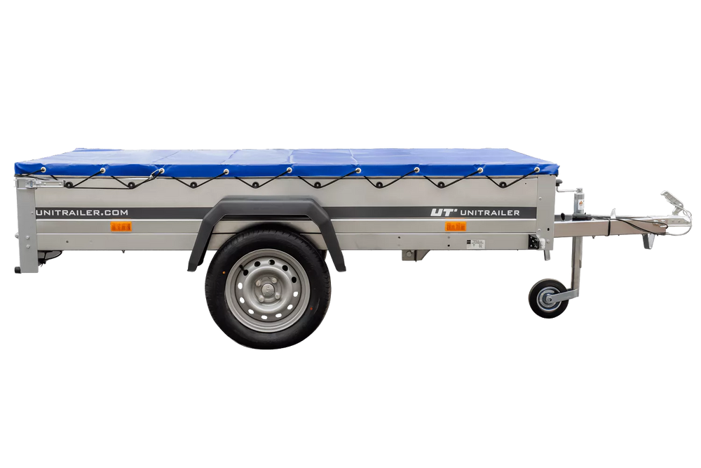 Pkw-Kippanhänger Garden Trailer 230 KIPP [230 cm x 125 cm] mit Flachplane, Stützrad und Planenträger-Neu