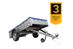 Pkw-Kippanhänger Garden Trailer 230 KIPP [230 cm x 125 cm] mit Flachplane, Stützrad und Planenträger-Neu