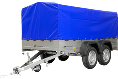 Unitrailer Garden Trailer Anhänger 264/2 Kipp Mit Stützrad, Rahmen H-800 Und Blauer Abdeckung-neu