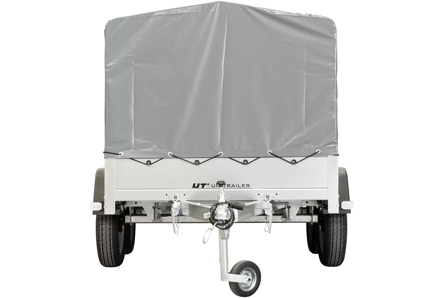 Unitrailer Garden Trailer Anhänger 264/2 Kipp Mit Stützrad, Spriegel Und Grauer Plane-Neu