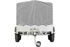 Unitrailer Garden Trailer Anhänger 264/2 Kipp Mit Stützrad, Spriegel Und Grauer Plane-Neu